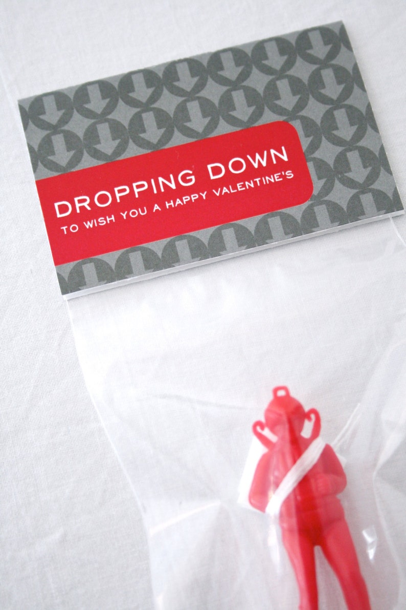 Editable Paratrooper dropping Down Valentine Template Printable PDF ...