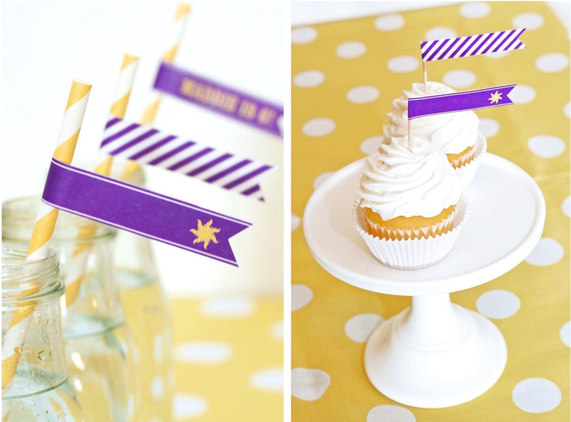 COMBO PACK Tangled Party Decor Printable PDF Instant - Etsy