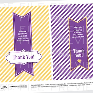 Thank You Notes for a Rapunzel Tangled Birthday Party Printable Cards - INSTANT DOWNLOAD