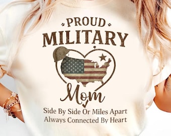 Stolzes Militärmutter-Hemd, Vaterländische Armee-Mutter-Geschenk, Militärfamilie-T-Stück der USA-Flagge, professionell unterstützte Mutter-Hemd