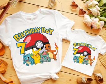 Benutzerdefinierte Name Anime Freunde Geburtstag Shirt, gelbe Monster Familie Matching Party Tee Kinder Geschenk