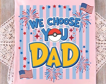 Individuelles Wir wählen Sie Dad Shirt, personalisiertes Vatertagsgeschenk T-Shirt, Anime Papa Kleidung mit Flagge und lustiges Geburtstags-T-Shirt für Papa