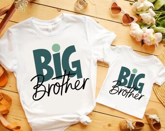 Big Brother Shirt Geschwister T-Shirt neuer Bruder Ankündigung Kleinkind Kinder Geschenk
