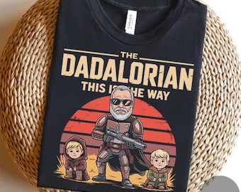 Kundenspezifisches bärtiges dadalorianisches Hemd mit Namen, personalisiertes Vatertags-Sternkriegergeschenk, dies ist der Weg-Vati-T-Stück, Geschenk für neuen Vater