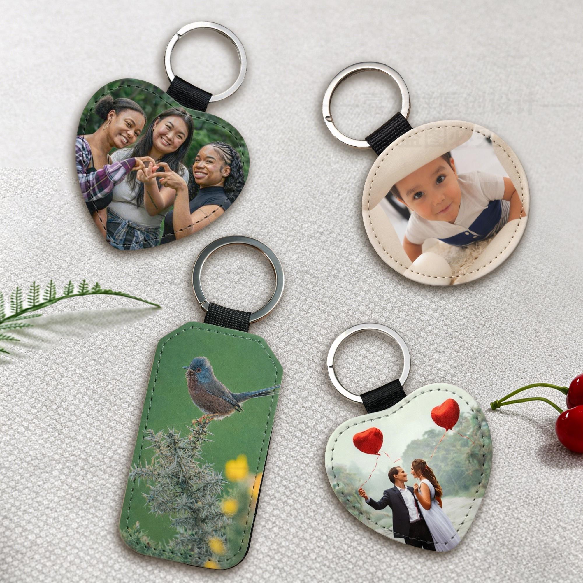 Custom Photo Keychain, Personalized Keepsake, Heart Round Rounded ...