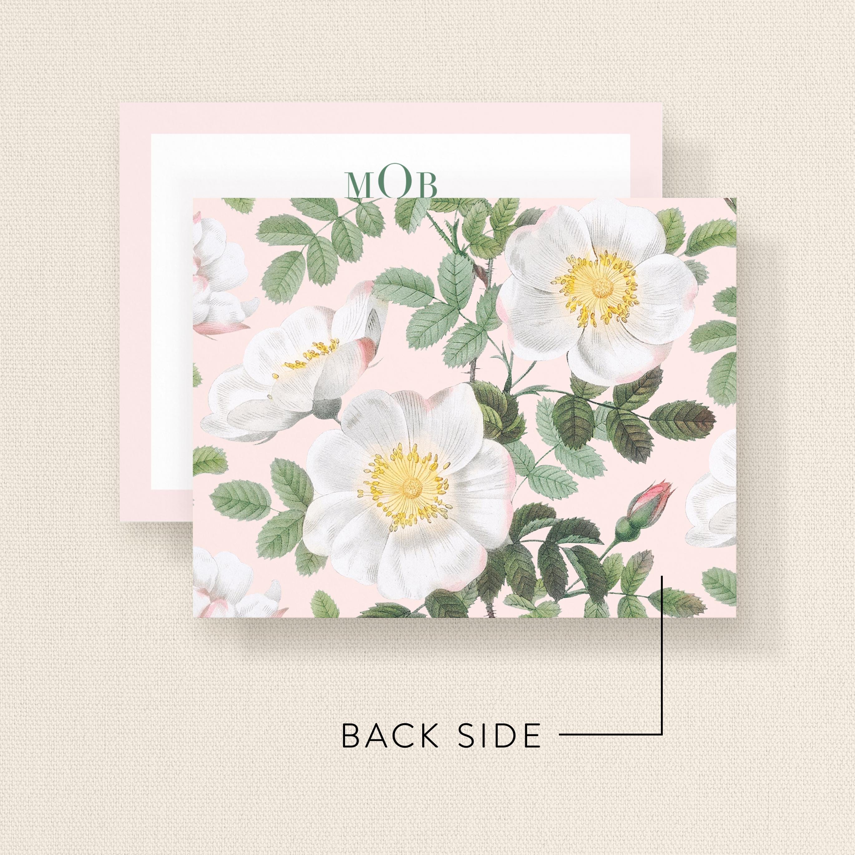 Floral Monogram Stationery Set, 25 Notecards With Envelopes - Etsy