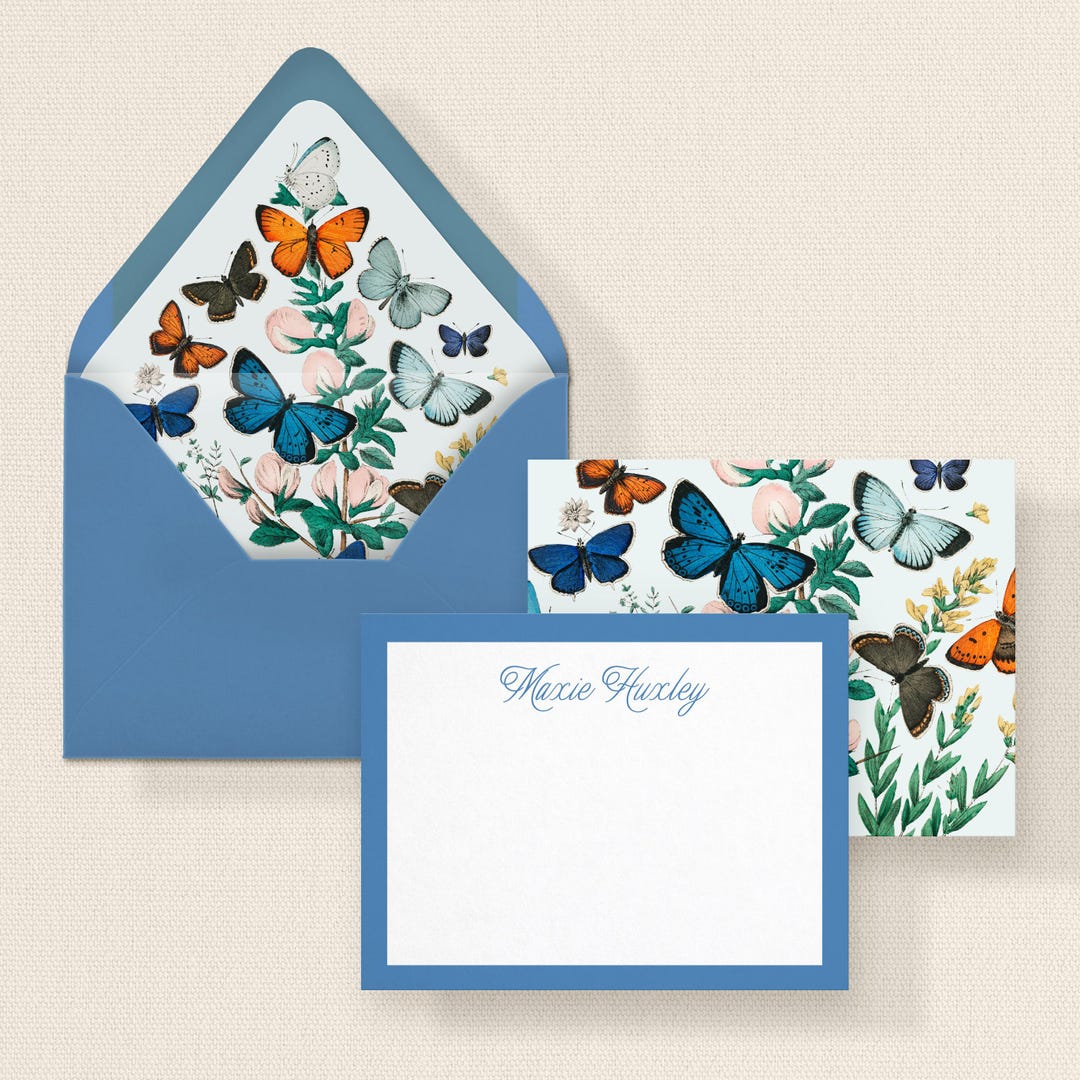 Butterfly Stationery Set, 25 Notecards With Envelopes - Etsy