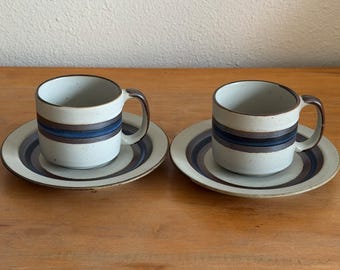 Set of 2 Vintage Otagiri Horizon Cup & Saucer Pairs – Japanese MCM Stoneware