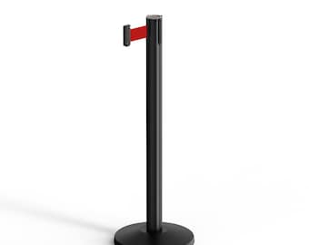 Custom Logo Retractable Belt Barrier | Crowd Control & Queue Management Stanchion