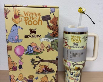 Winnie the Pooh Stanley 40oz Tumbler with Handle, Stainless Steel Travel Mug