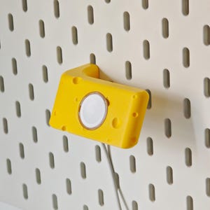 Cheese Apple Watch Stand for IKEA Skadis - 3D Printed Charging Dock, Kawaii Desk Decor, Cute Skadis Accessories