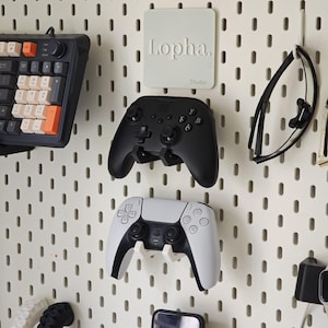 Soporte para mando de juegos para IKEA Skadis, soporte portátil para mando de PS5 y Xbox, configuración de escritorio para gamers, accesorios Skadis