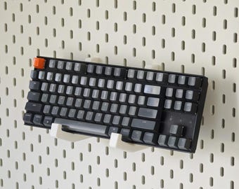 Stativ för mekaniskt tangentbord för IKEA Skadis - Väggmonterad Keeb-hållare, spelsetup, set med 2 Skadis-tillbehör
