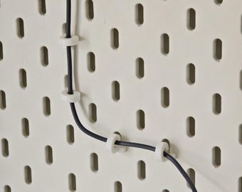 Kabel Clips für IKEA Skadis - Wire Organizer, Cord Organisator, Schreibtischeinrichtung, essentielles Skadis Zubehör