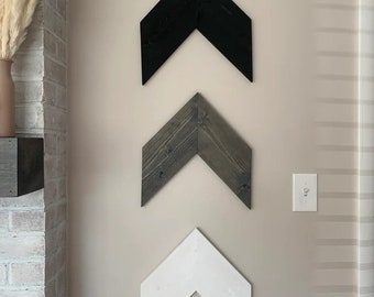 Wooden Chevron Arrow Wall Art Decor BOHO Farmhouse Large