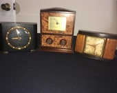 Vintage 3 piece Mantel Clock Lot