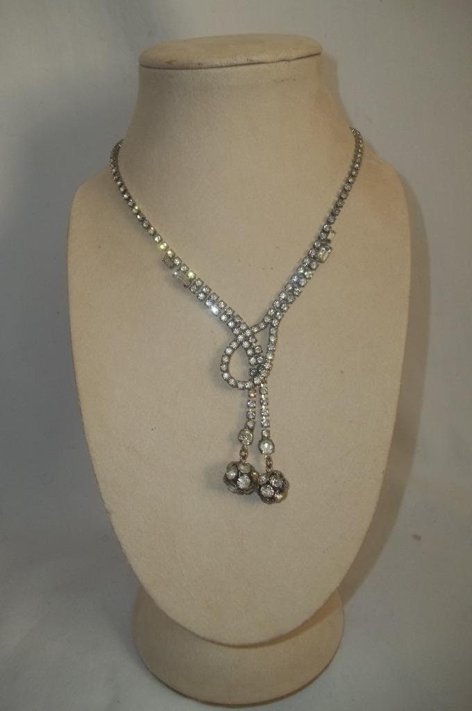 Vintage 1950's SENTIMENT JEWELS Rhinestone Necklace & - Etsy