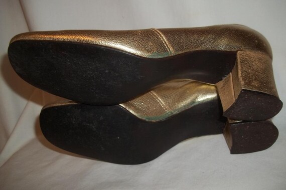 Vintage!  1960's  Cobblers  Gold Metallic Pastel … - image 7