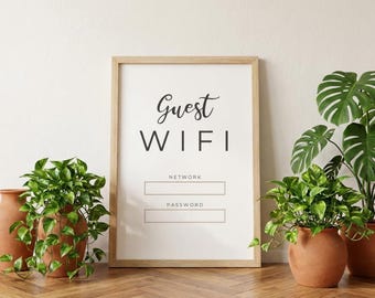 Plantilla de cartel de bienvenida de Airbnb, cartel de wifi de Airbnb, guía de bienvenida de Airbnb, normas de la casa de Airbnb, cartel de Airbnb, cartel de habitación de huéspedes de Airbnb,