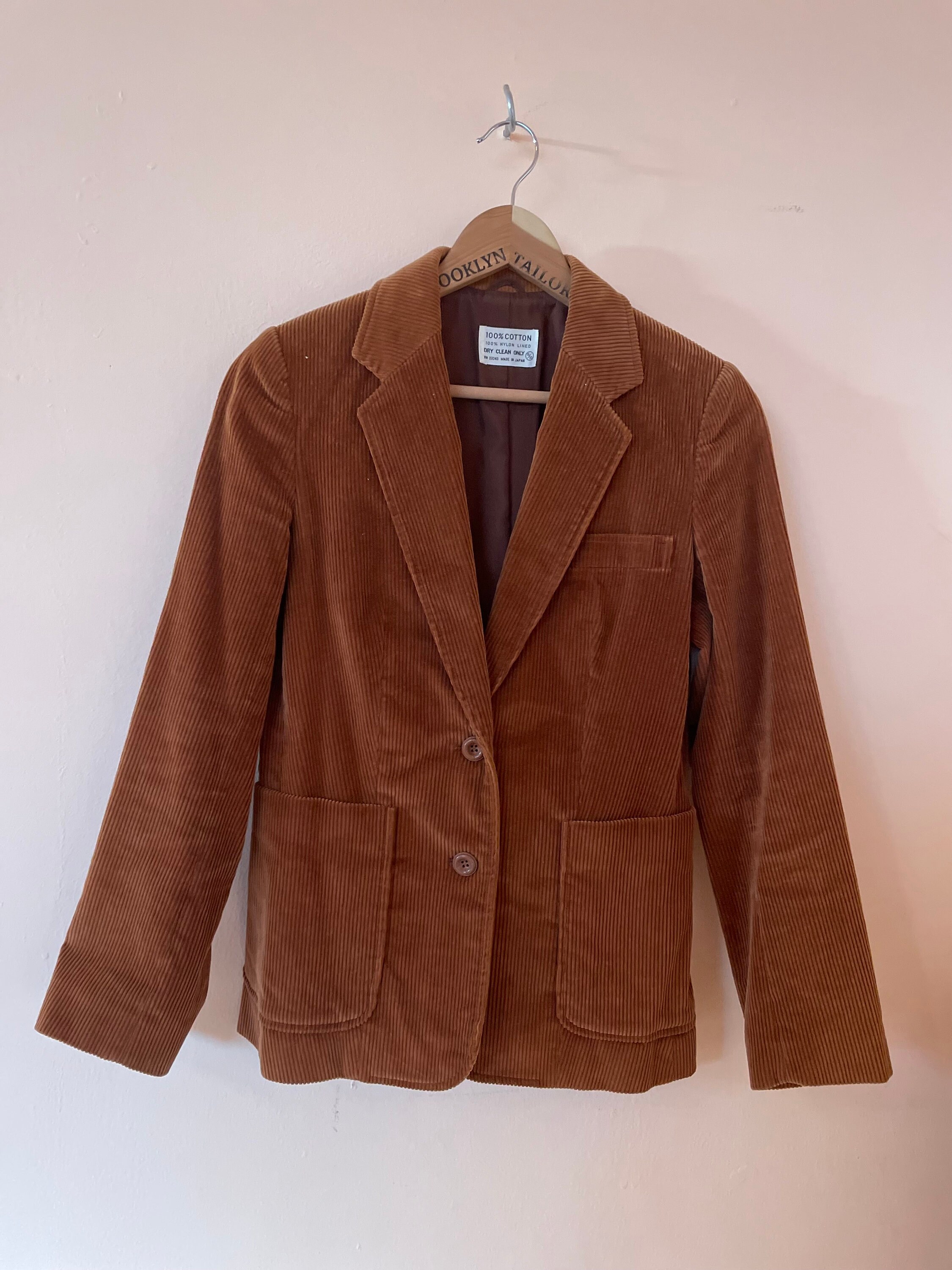 Fitted Corduroy Coat - Etsy