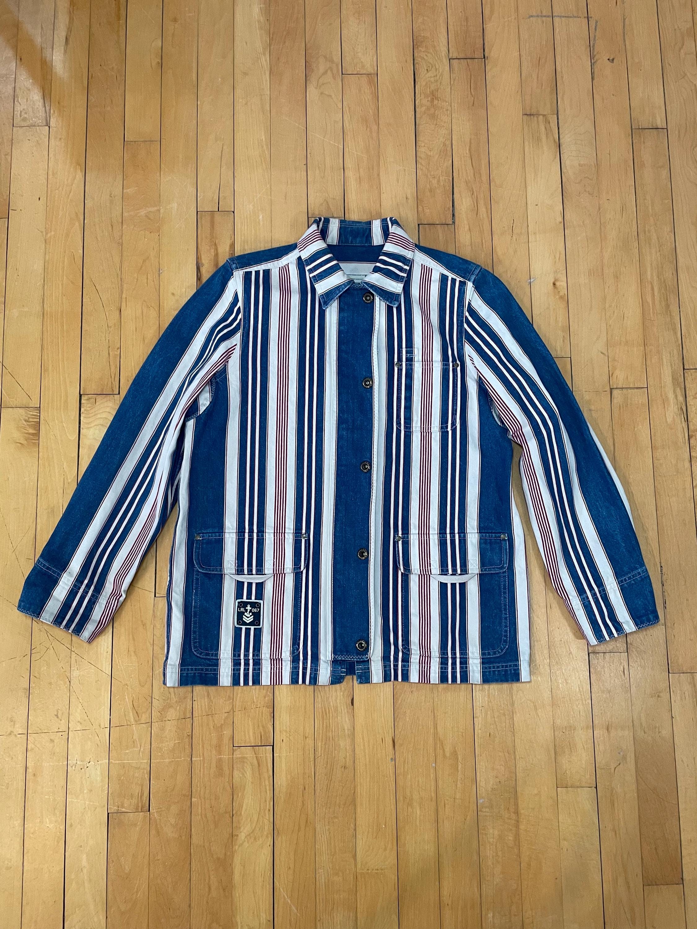 スーパーセール タイムセール 時間 Lauren Ralph Stripe Etsy - Coat Chore ジャケット・アウター