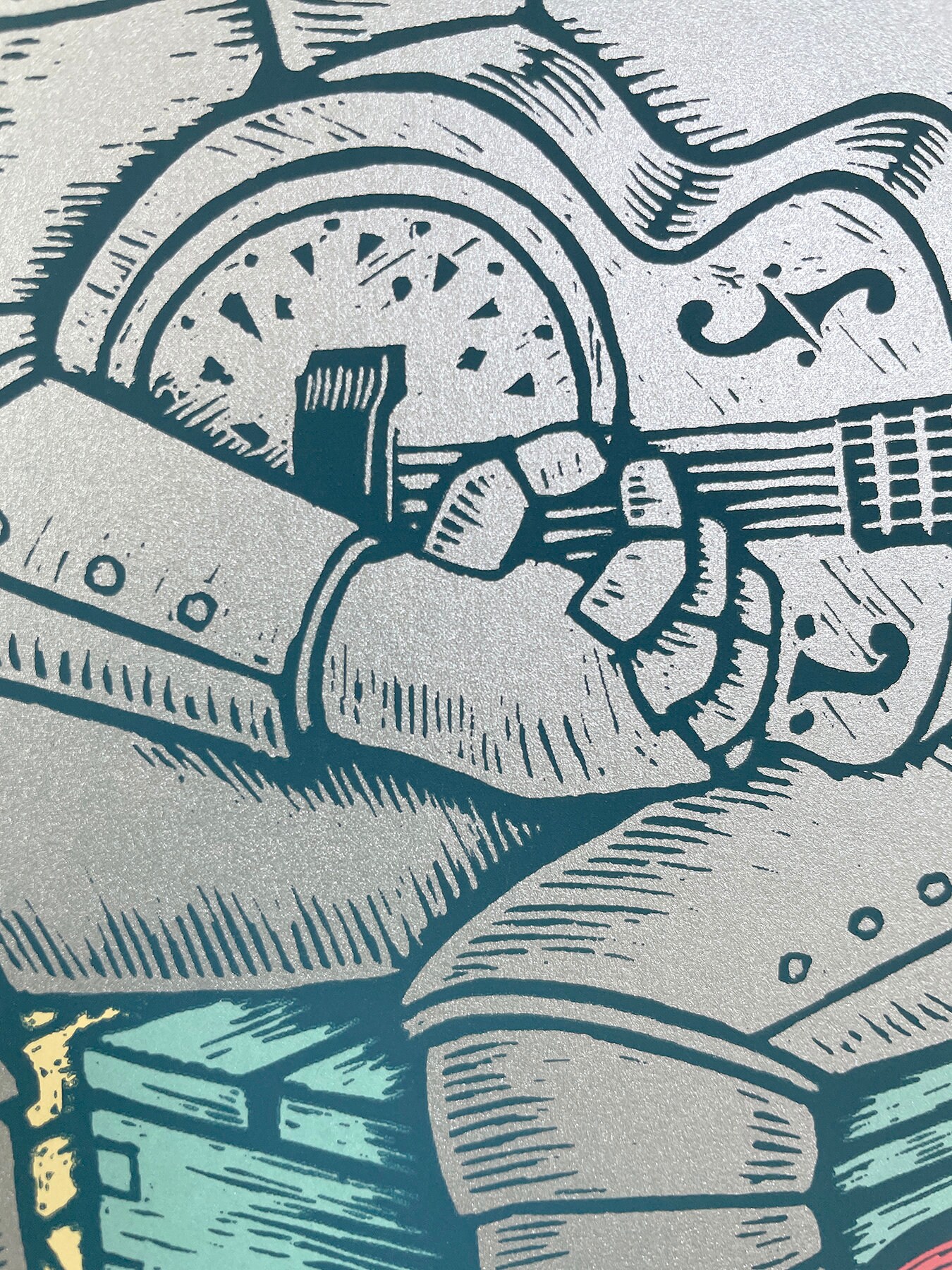 A BIT RUSTY a Silkscreen Print Handmade by Dan Blakeslee
