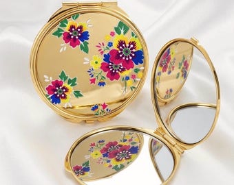 Hmong Lisloos, Gold Compact Mirror