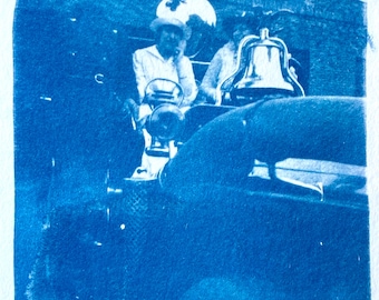 Ring the Bell - Cyanotype from Vintage Film Negatives