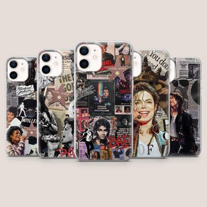 Michael Jackson Phone Case Thriller Bad Music Cover for iPhone 17e, 16, 15, 14, 13, 12, Samsung S26, S25, S24, S23Fe, A16, A56, Pixel 10A, 9
