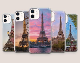 Etui na telefon z Wieżą Eiffla Paryż Francja do iPhone'a 17Pro, 16e, 15, 14, 13, 12, Samsunga S26, S25, S24, S23Fe, A16, A56, Pixela 10A, 9Pro, 8