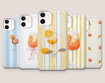 Etui na telefon Aperol Spritz Summer Cocktail Cover do iPhone'a 17Pro, 16, 15, 14, 13, 12, Samsunga S26, S25, S24, S23Fe, A16, A56, Pixela 10A, 9Pro