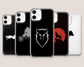 Wolf Phone Case Canine Alfa Beast Simple Cover for iPhone 17Pro, 16, 15, 14, 13, 12, Samsung S26, S25, S24, S23Fe, A16, A56, Pixel 10A, 9Pro
