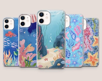 Etui na telefon Sea Life z motywem ryby rafy koralowej do iPhone'a 17Pro, 16e, 15, 14, 13, 12, Samsunga S26, S25, S24, S23, A16, A56, Pixela 10A, 9Pro