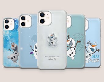 Funda para teléfono Olaf Disney Frozen Muñeco de nieve Funda para iPhone 17Pro, 16, 15, 14, 13, 12, Samsung S26, S25, S24, S23Fe, A16, A56, Pixel 10A, 9Pro, 8