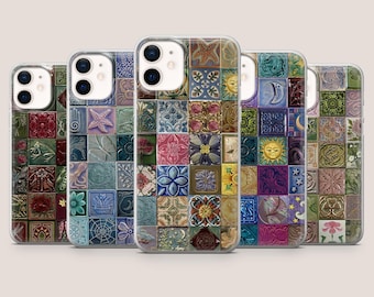 Etui na telefon Tiles z hiszpańskim wzorem mozaiki do iPhone'a 17Pro, 16e, 15, 14, 13, 12, Samsunga S26, S25, S24, S23Fe, A16, A56, Pixela 10A, 9Pro