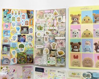 Cute Cartoon Sticker Set, 10 Sheet Kawaii Stickers for Journaling, Scrapbook Supplies, Planner Decoration, Creative DIY Projects