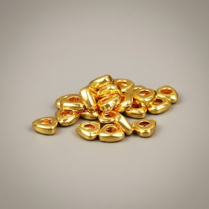 24K Gold Spacer Mini Beads Mini D.I.Y Jewelry Components for Bracelet Necklace Making