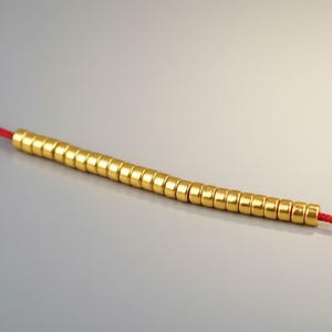 999 Pure Gold Loop Bead Lucky Spacer for Bracelet Stringing DIY Jewelry