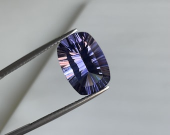 10x14mm AAA quality Lab Tanzanite Cushions Faceted Concave Cut Loose Gemstone :- Price Per Piece