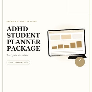 ADHD Student Planner: Excel Assignment Tracker and Study Schedule