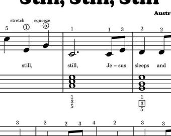 Still, Still, Still ~Partitura de piano nivel 1 ~ Toquemos acordes de música