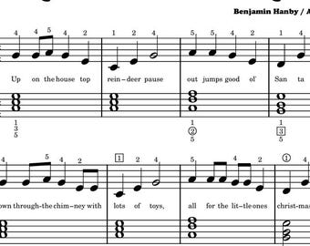 Arriba en la cima de la casa ~ Nivel 1 Piano fácil ~ Acordes de Let's Play Music