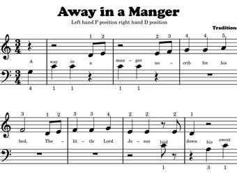 Away in a Manger Nivel 1 Piano Fácil Let's Play Music acordes