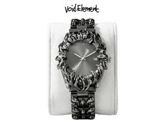 Green Soldered Alabaster Style Opium Gothic Chrome Watch Y2K 