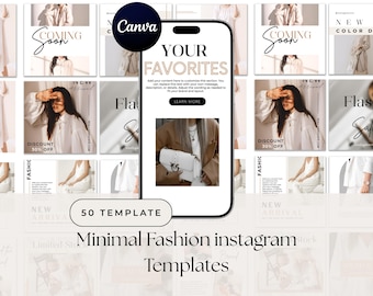 Szablony do mediów społecznościowych o modzie | Posty angażujące i marketingowe Canva | (Pobieranie cyfrowe)
