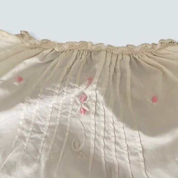 Antique baby dress, handmade, cotton - image 2
