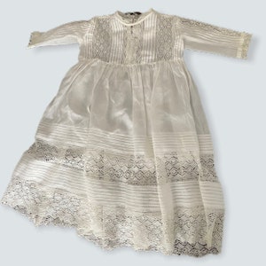 Antique girl dress with handmade lace