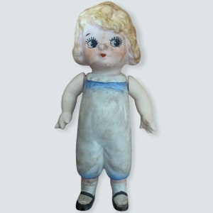 Antique hand painted bisque doll