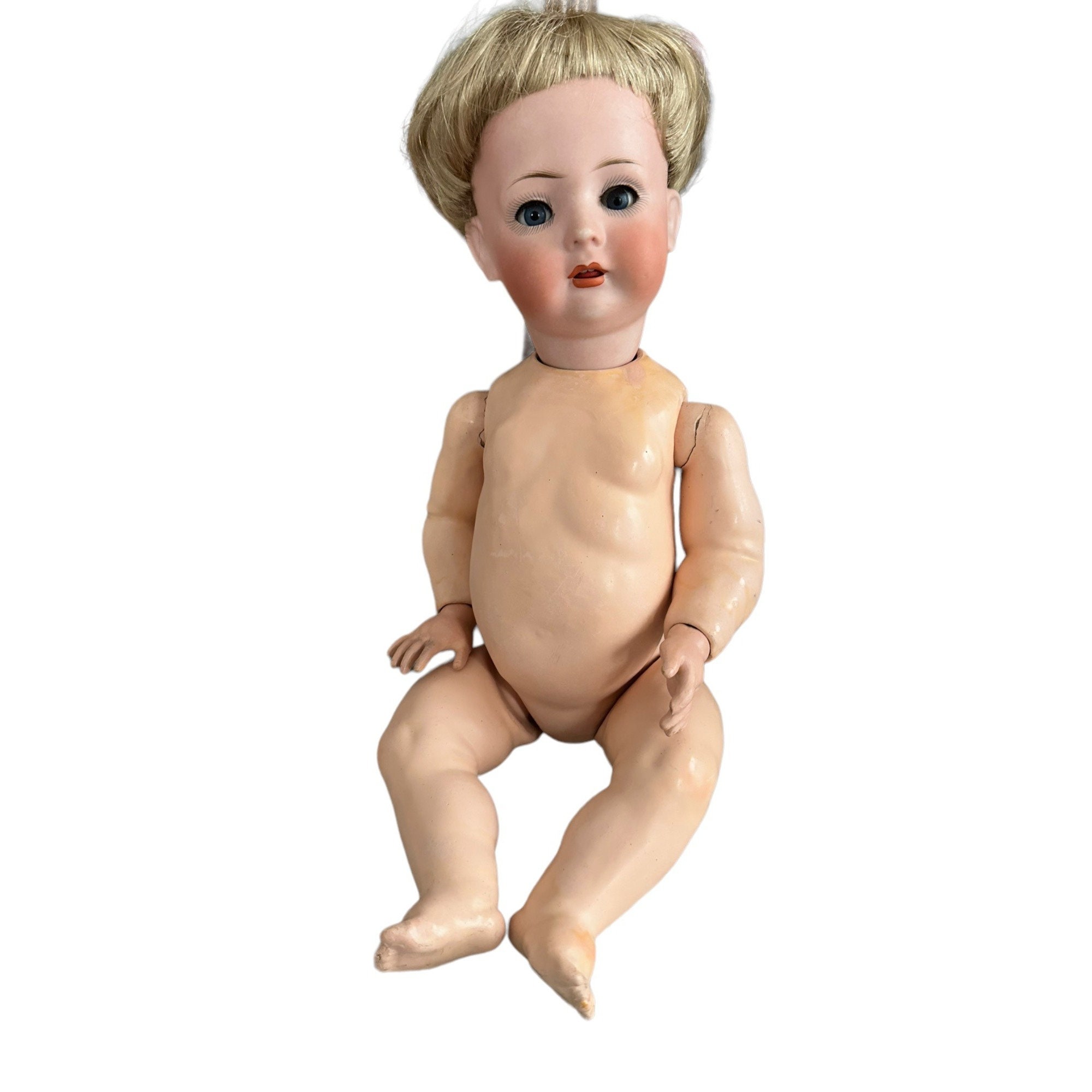 Rare Poupée Ancienne SCHMIDT 19e Siècle – 40 Cm Composite État D’Origine