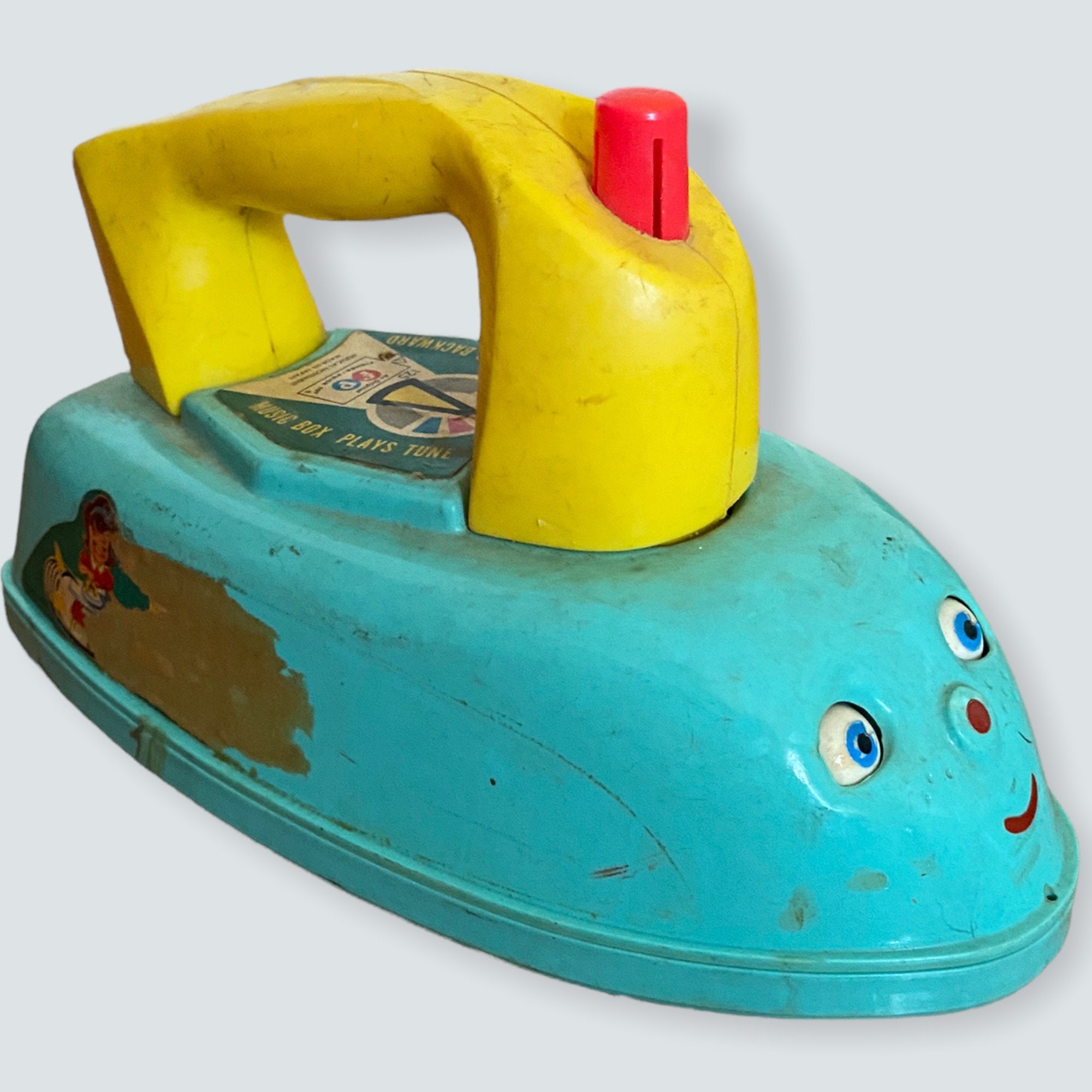 値下げ！ビンテージ　フィッシャープライス　プルトイ　MUSIC BOX アイロン Fisher-Price Toys/フィッシャープライストイズ 「MUSIC BOX